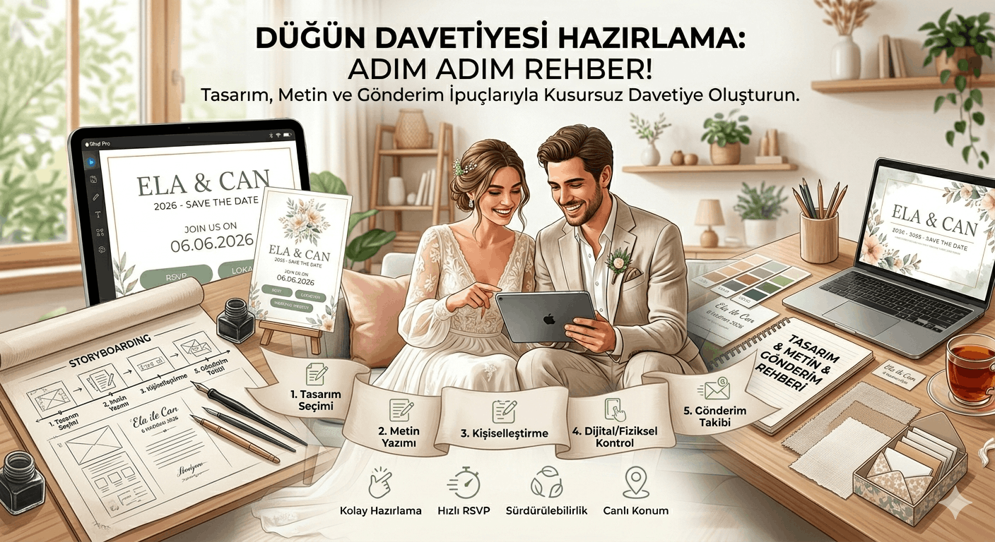 Düğün Davetiyesi Nasıl Hazırlanır? Adım Adım Rehber