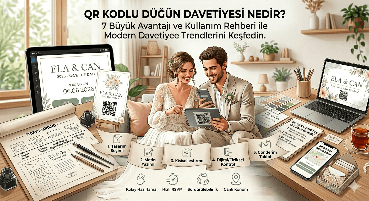 QR Kodlu Düğün Davetiyesi Avantajları (2026 Rehberi)