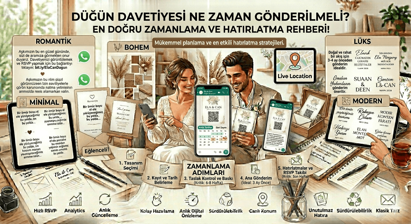 Düğün Davetiyesi Ne Zaman Gönderilir? (Rehber)