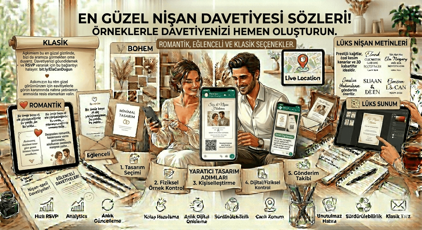 Nişan Davetiyesi Sözleri (Romantik + Eğlenceli)