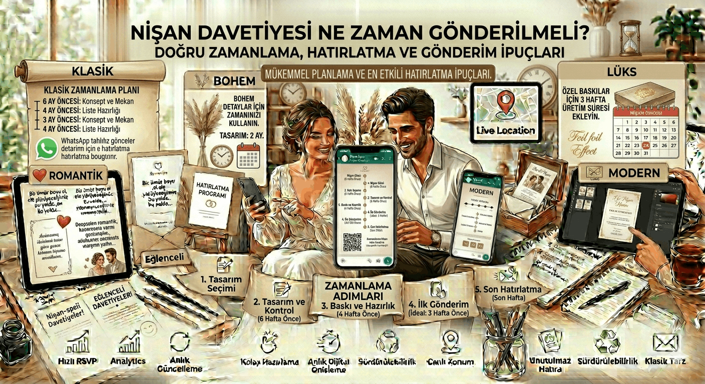 Nişan Davetiyesi Ne Zaman Gönderilir? (2026 Rehberi)