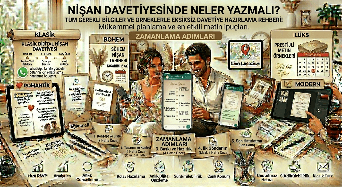 Nişan Davetiyesinde Ne Yazılır? (Eksiksiz Rehber)