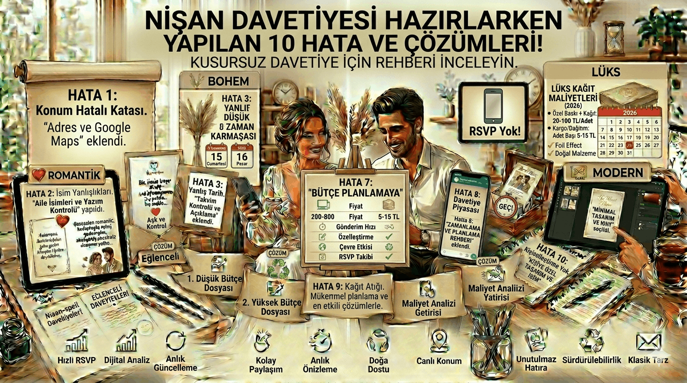 Nişan Davetiyesi Hataları (10 Kritik Hata)