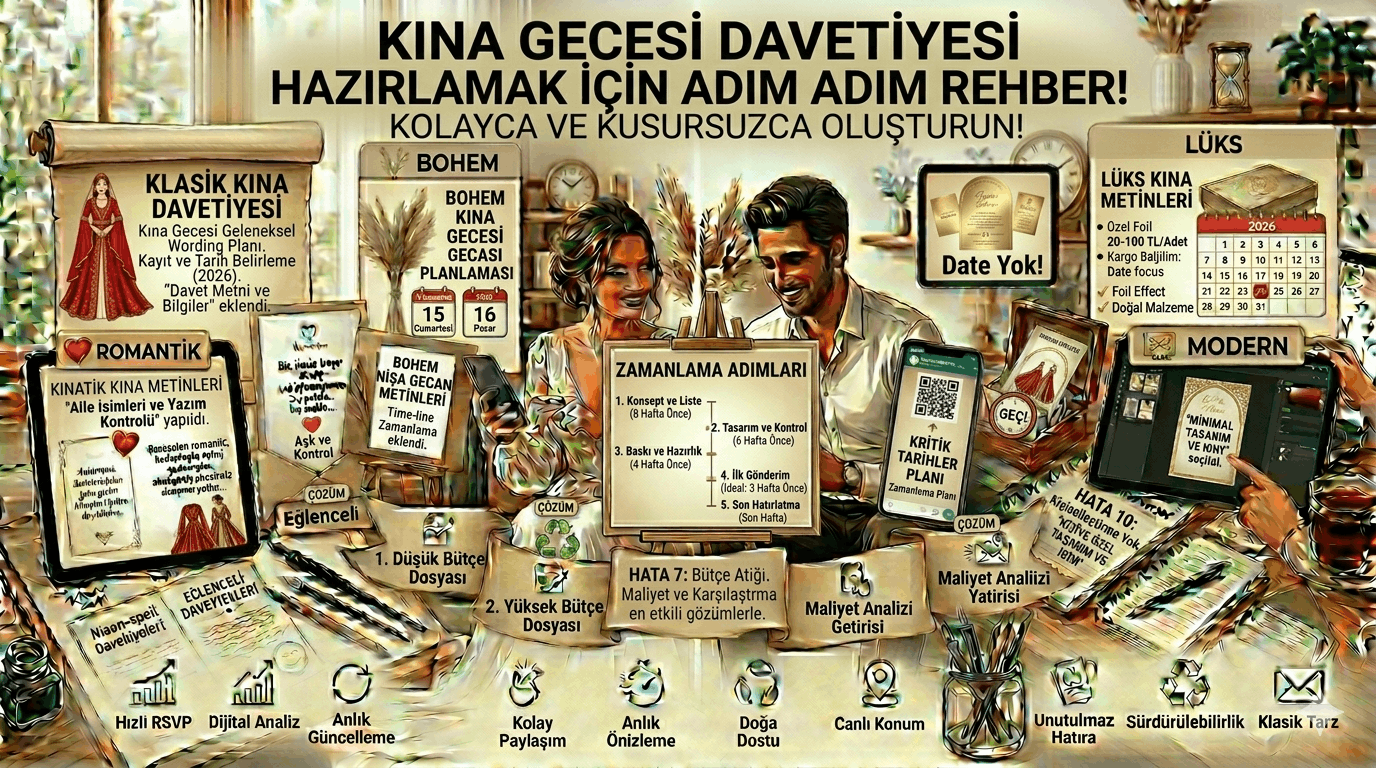 Kına Gecesi Davetiyesi Nasıl Hazırlanır? (Rehber)