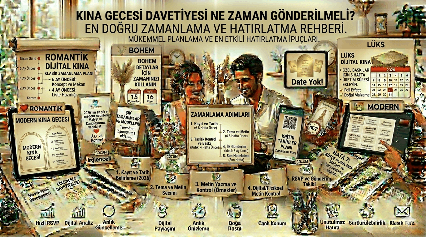 Kına Davetiyesi Ne Zaman Gönderilir? (Doğru Zamanlama)